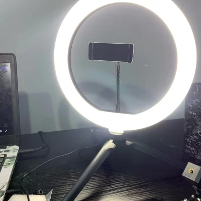 Anillo de luz LED circular para selfi, lámpara redonda regulable