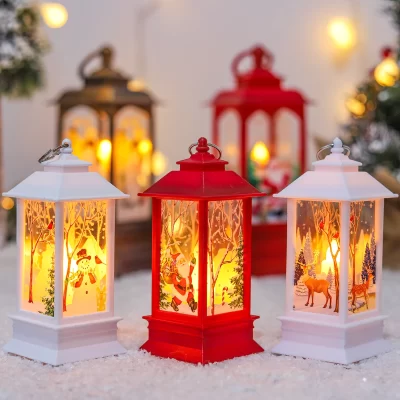 Linterna de luz LED para decoraciones de navidad