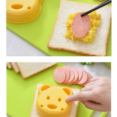 Molde de sándwich de oso de desayuno para cocina